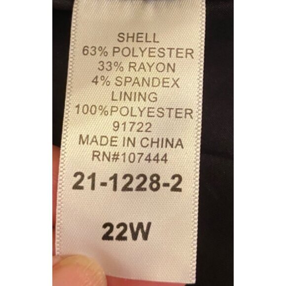 Jessica London Womens Black Blazer Jacket Single Button 22W - Picture 4 of 11